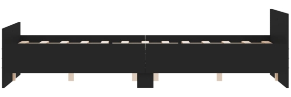vidaXL Bettgestell mit Kopf- und Fußteil Schwarz 135x190 cm 3203790 Bild 4