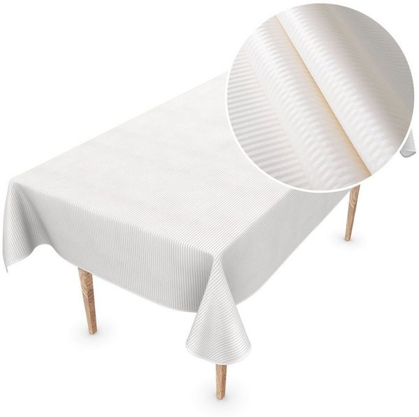 ANRO Tischdecke Wachstuchtischdecke Premium Gartentischdecke (Einzelstück 1-tlg), Geprägt Damast 155x110cm wasserabweisend