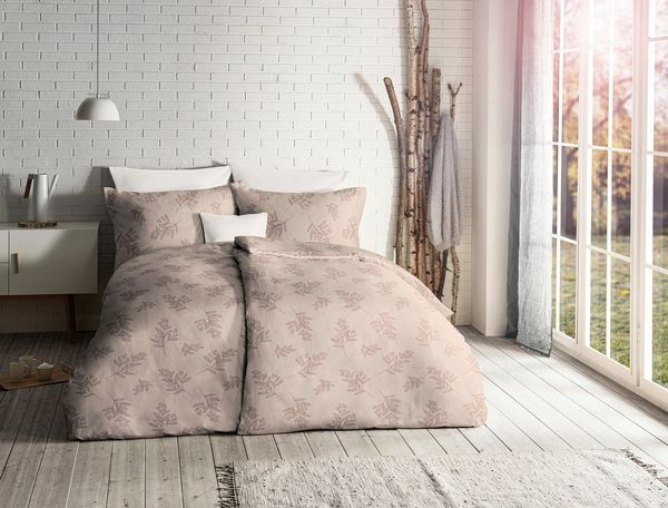 fleuresse Bettwäsche Lech 4232, Jacquard-Flanell, 3 teilig, Jacquard Flanell, Baumwolle, in Gr. 135x200, 155x220, 200x200cm