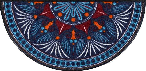 Salonloewe Fußmatte Yara turquoise-red H42x085, Halbrund, Höhe: 420 mm