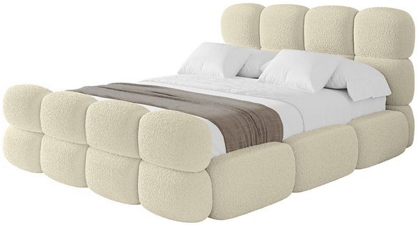 ALTDECOR Polsterbett NOMA-Z (Polsterbett mit Bettkasten und Lattenrost, Boxbett ohne Matratze), Doppelbett mit Stauraum, Bett mit Kopfteil