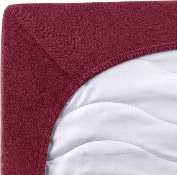Traumschlaf Spannbettlaken Frottee Stretch, Baumwolle, aubergine, 90x200 - 100x200 cm