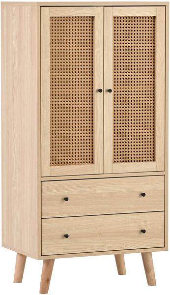 MODFU Kommode Sideboard Kommode Stehschrank Aufbewahrung Sideboard TV-Tisch (Offwhite Creme Breite 60 cm), mit Türen und Schubladen Sideboard mit großem Stauraum Bild 7