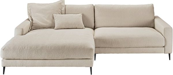 INOSIGN Ecksofa Downtown, B/T/H: 272/190/84 cm L-Form, weicher Sitzkomfort auch in Cord und Bouclé, incl. Zierkissen