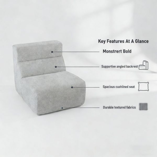 HappyHome Sofa Bodenstuhl mit hochdichtem Schaumstoff vielseitiger Relaxsessel