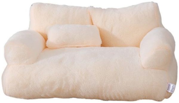Ledander Tierbett Haustiersofa für Katzen & Hunde,Weiches und flauschiges Katzenbett, Waschbares Haustiersofa für Wohnungskatzen und kleine Hunde