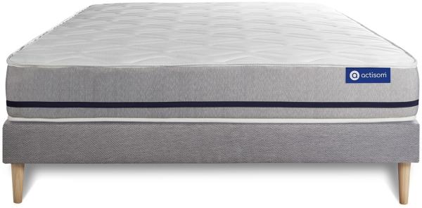 Actilatex soft matratze 180x190 cm + Bettgestell mit lattenrost - Dicke : 20cm - Latex und Memory-schaum - H3