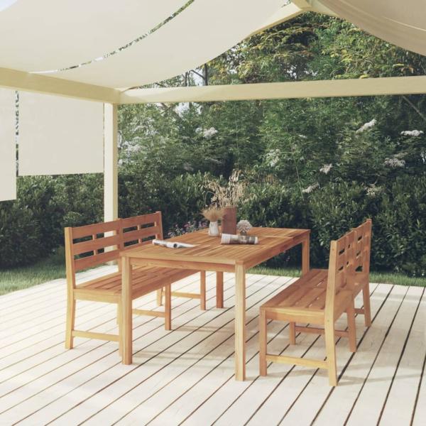 vidaXL 3-tlg. Garten-Essgruppe Massivholz Teak 3157199