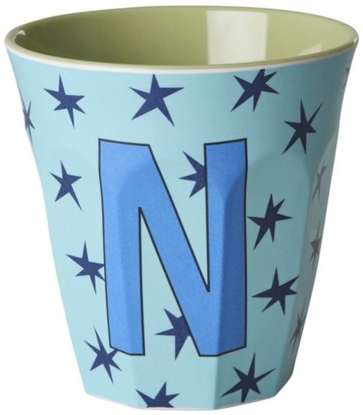 rice Becher Rice Melamin Buchstabenbecher A–Z – Melamin Becher mit Sternen, 1-tlg, Melamin