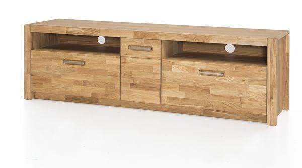 TV-Board >Leduc< in Wildeiche aus Metall - 185x58x50cm (BxHxT)