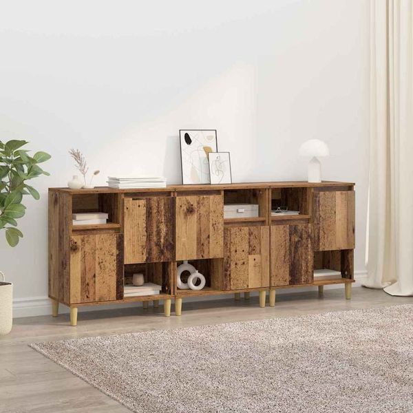 vidaXL Sideboards 3 pcs Altholz 60 x 35 x 70 cm Holzwerkstoff 3415559