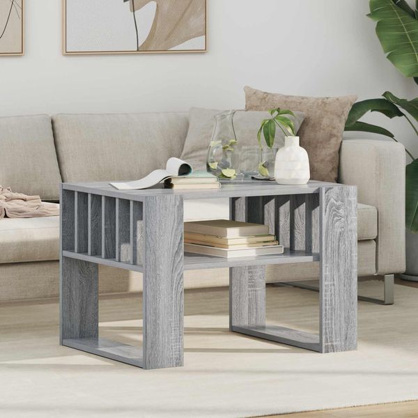 vidaXL Couchtisch Graues Sonoma 66 x 49,5 x 45 cm Holzwerkstoff 8000121