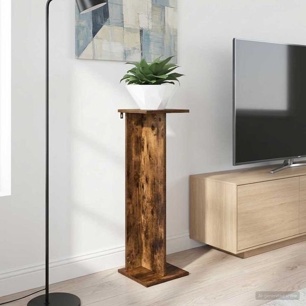 vidaXL Pflanzenständer Geräucherte Eiche 25 x 25,5 x 80,5 cm 899650