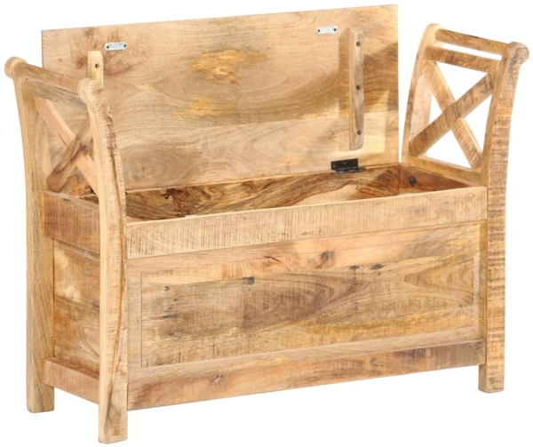 vidaXL Flurbank 103 x 33 x 72 cm Massivholz Mango 285904 Bild 5
