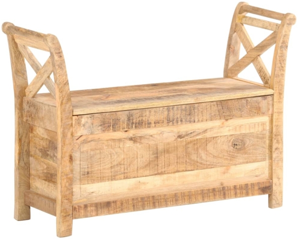 vidaXL Flurbank 103 x 33 x 72 cm Massivholz Mango 285904 Bild 8