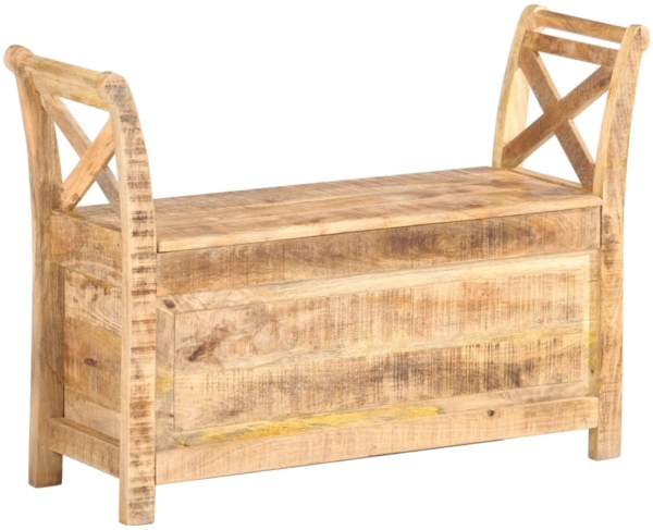 vidaXL Flurbank 103 x 33 x 72 cm Massivholz Mango 285904 Bild 6