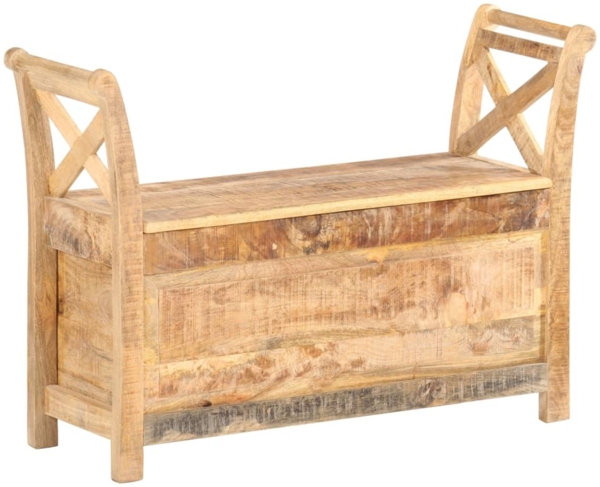 vidaXL Flurbank 103 x 33 x 72 cm Massivholz Mango 285904 Bild 7