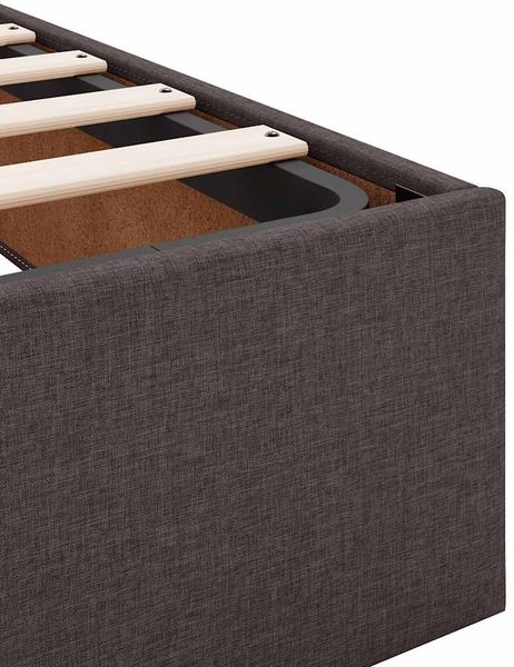 vidaXL Ottoman-Bett mit Matratze Dunkelbraun 90x200 cm Stoff 3311081 Bild 12