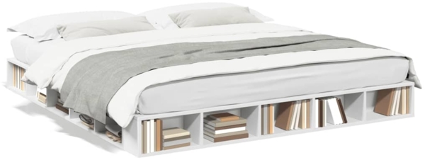 vidaXL Bettgestell Weiß 200x200 cm Holzwerkstoff 3280447