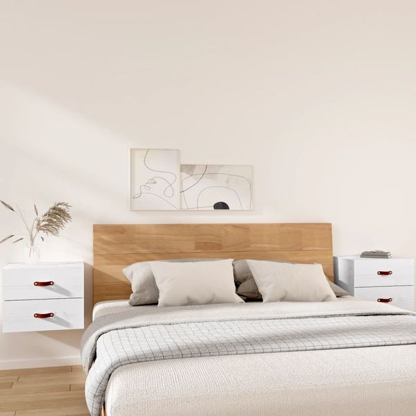 vidaXL Wand-Nachttische 2 Stk. Weiß 50x36x40 cm 820979