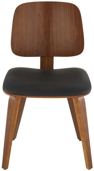 Signature Set mit 6 Stühlen aus schwarzem Vinyl H80,5 cm - BRAND - Schwarz Bild 3