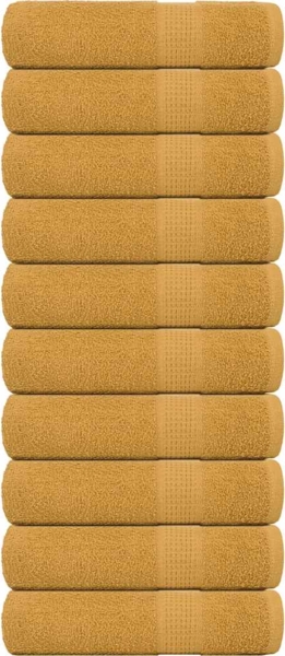 Handtücher 10 Stk. Golden 50x100 cm 360 g/m² 100% Baumwolle 136808