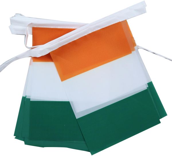 AZ FLAG - Fahnenkette Elfenbeinküste 6 Meter Mit 20 Flaggen - 21x14 cm - Ivorische Girlande Flaggenkette 14x21 Cm