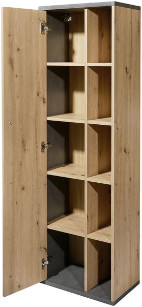 Hochschrank >Nebraska< in Matera Beton - 50x160x31cm (BxHxT) Bild 3