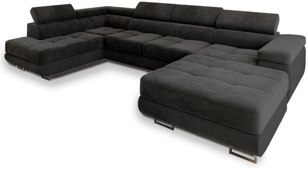 Masseno Ecksofa CASONE mit Schlaffunktion U-Form, Sofa mit Bettkasten
