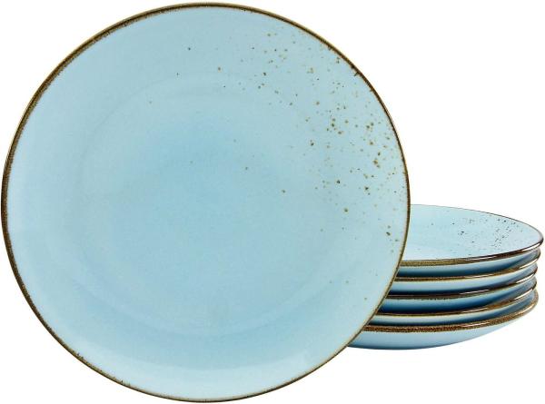 CreaTable 22065 Nature Collection Speiseteller 27 cm, hellblau (6er Pack)