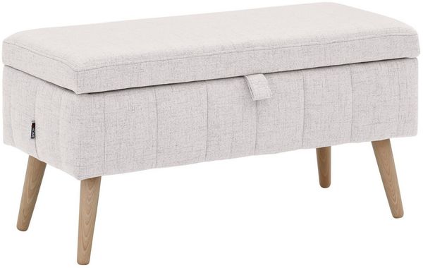 OTTO home Truhenbank AMIRA Sitzbank mit Stauraum, Maße B/T/H: 81/36/43 cm, mit Staufach, in 3 Bezugsqualitäten mit feiner Steppung