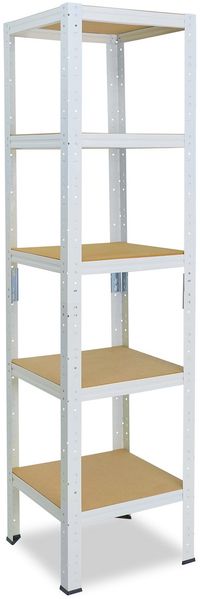 shelfplaza HOME 230x50x50 cm Schwerlastregal in weiß mit 5 Böden und 175 kg Traglast pro Boden
