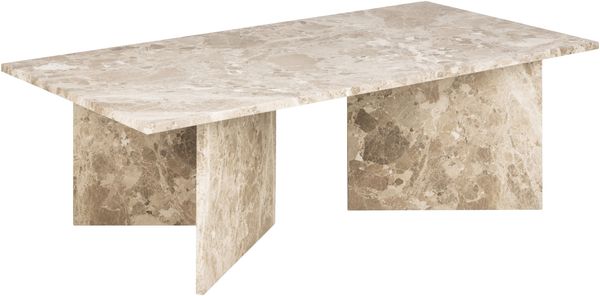 Couchtisch >Vega< in Braun, Marmor - 140x42x70cm (BxHxT)