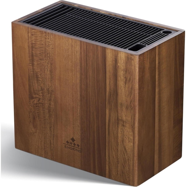 Messerhalter Akazienholz mit Kunststoffdeckel für 24 Messer