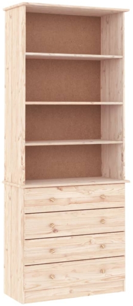 vidaXL Bücherregal mit Schubladen ALTA 77x35x186,5cm Massivholz Kiefer 353953