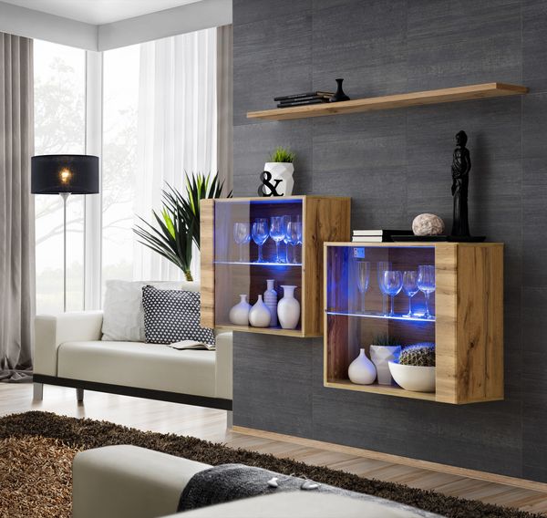 Hängende Kommode Switch SB3 in Wotan 130 x 110 cm 3-teilig
