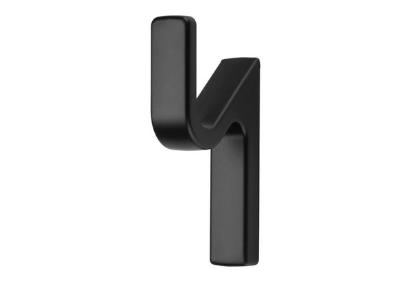 SO-TECH® Kleiderhaken Garderobenhaken ANGOLO 7,6 x 1,4 cm, (1-St), schwarz matt inklusive Befestigungsschrauben