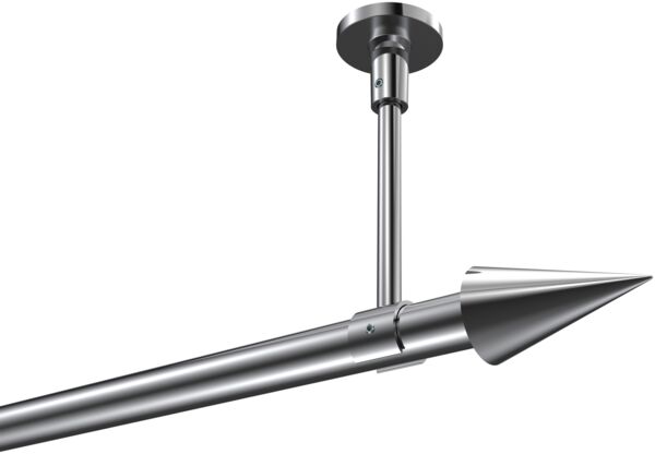 Gardinenstangen-Set Sonette Savio 360 cm (geteilt in 2 x 180 cm), 1-läufig, 20 mm Ø Chrom
