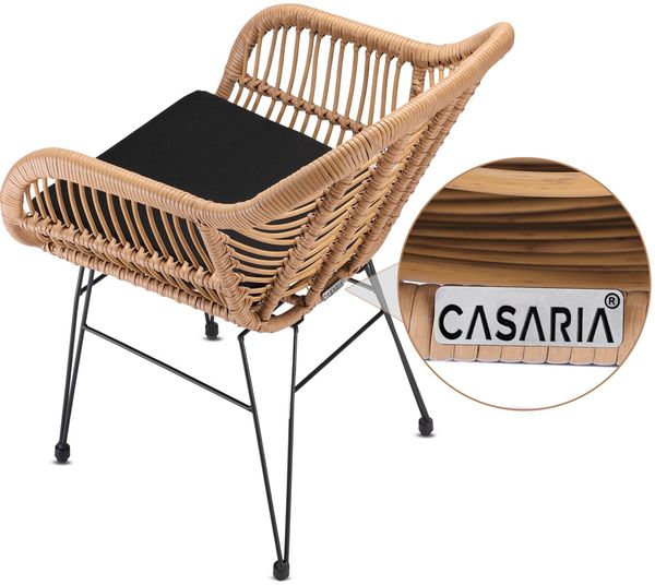 CASARIA® Korbsessel Gartenstühle 4er Set Bali Polyrattan Bild 7
