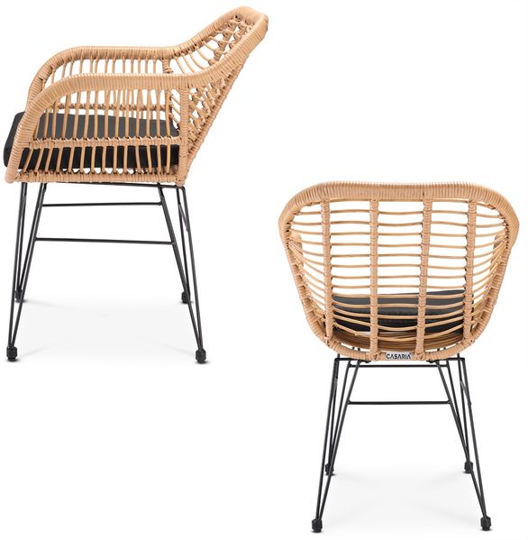 CASARIA® Korbsessel Gartenstühle 4er Set Bali Polyrattan Bild 8