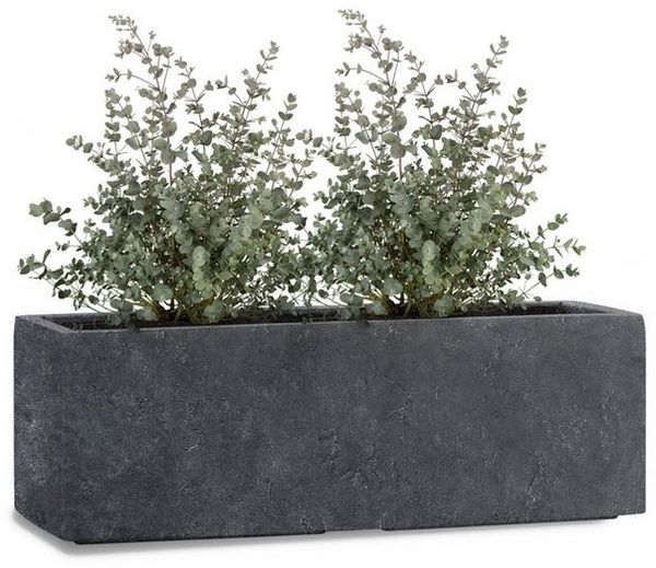 Pflanzwerk® Pflanzkübel TUB Frostbeständiger Fensterbank Premium Blumenkübel mit Lotus-Effekt, Fiberglas - Handgefertigt - Rechteckig – Frostbeständig
