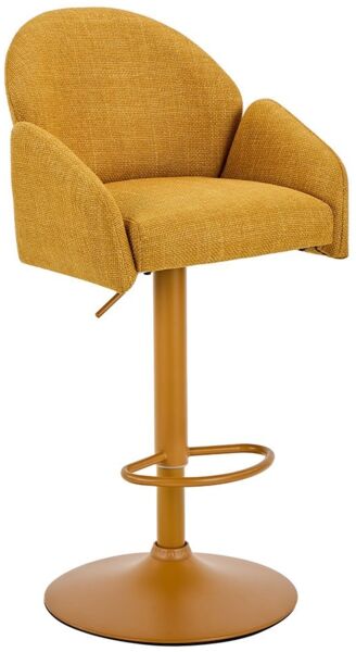 Barhocker Hilda / Holly H, Webstoff, Gelb, 52 x 96 x 53 cm