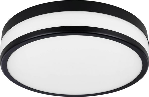 Eglo 900846 Deckenleuchte LED PALERMO Stahl schwarz LED 3X5,7W 3000K IP44 H:7. 5cm Ø30cm