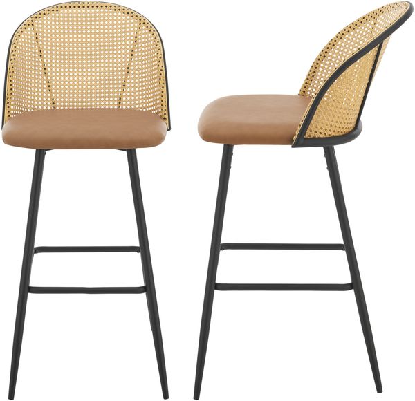 Barhocker Gausdal 2er Set Braun / Schwarz [en. casa]