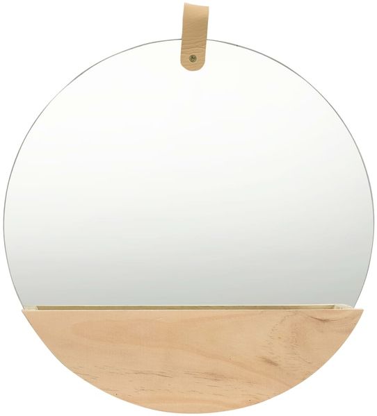 vidaXL Wandspiegel Kiefer Massivholz 35 cm 322801