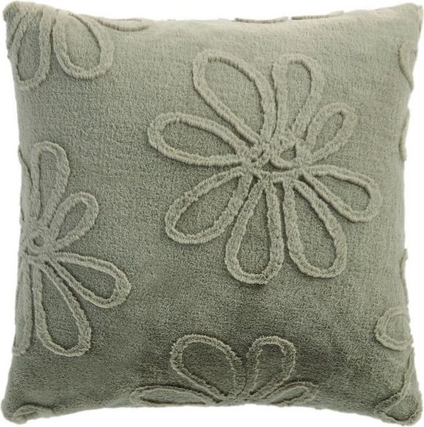 Next Dekokissen Kissen aus Kunstfell Blumenmotiv