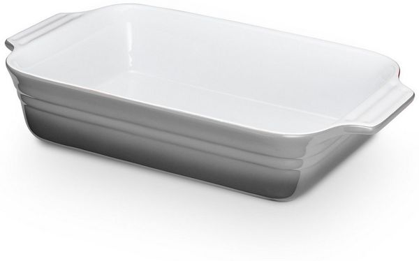 KHG Auflaufform mittel 26 cm Grau 1-2 Personen, Steingut, (1-St), Antihaft (mit Emaile glasiert)