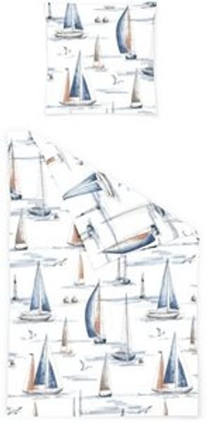 Bettwäsche Bierbaum Seersucker 4102-20 Segelboot Maritim blau 135x200 Bild 6