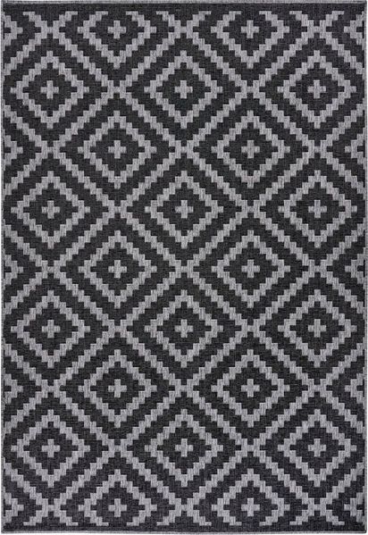 my home Teppich Ronda Wendeteppich, rechteckig, Höhe: 5 mm, Sisal-Optik, Flachgewebe, In- und Outdoor, geometrisches Boho Design