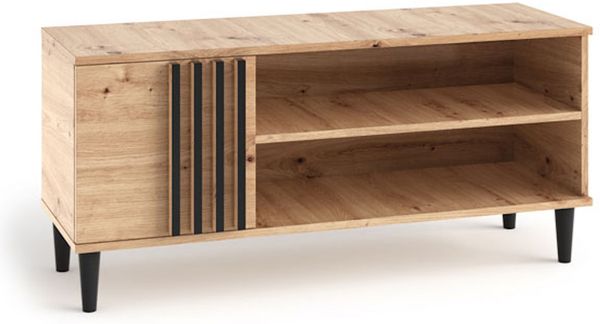 Lowboard TV-Unterschrank Livia 120x40x54cm Artisan Eiche schwarz